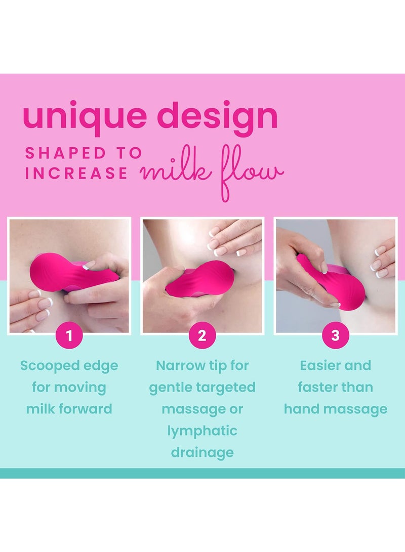 3-in-1 Lactation Massager, Soft Breast Massager for Breastfeeding, Heat and Vibration for Milk Flow, Engorgement & Clogged Duct Relief - Image 5