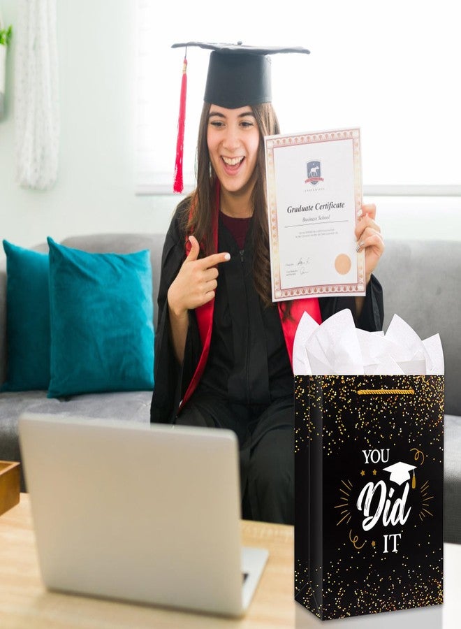 PETCEE Graduation Gift Bags - 13" Large Grad Gift Bag with Tissue Paper for Graduates Him Her 2026 You Did It Graduation Bags for College Senior High School 8th Grade Nursing School Party Supplies - Image 4