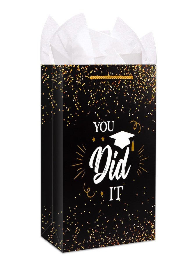 PETCEE Graduation Gift Bags - 13" Large Grad Gift Bag with Tissue Paper for Graduates Him Her 2026 You Did It Graduation Bags for College Senior High School 8th Grade Nursing School Party Supplies - Image 1