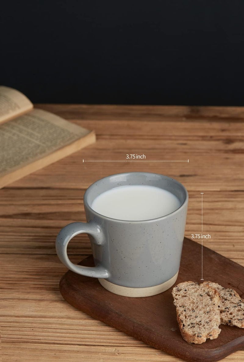 Famiware مجموعة أكواب القهوة من فامي وير لـ 4 أكواب سعة 12 أونصة مع مقبض للقهوة والشاي والكاكاو والحليب سلسلة زحل متعددة الألوان - Image 3