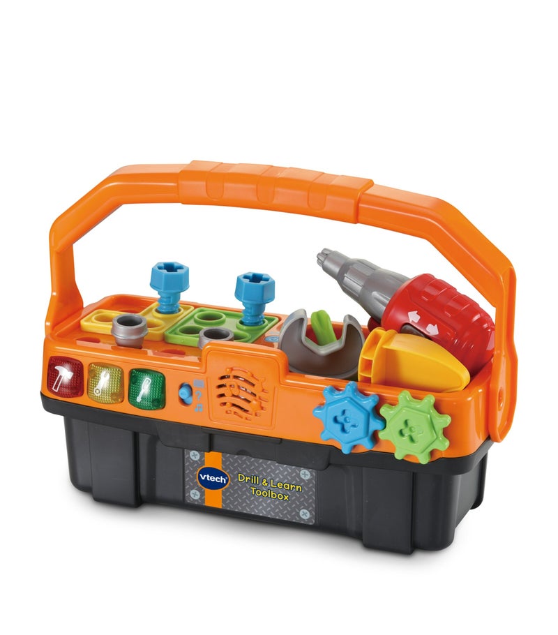 Vtech Drill & Learn Electronic Toolbox Toy with Interactive Drill, Tools, Lights & Music – Educational DIY Playset for Toddlers - Image 2