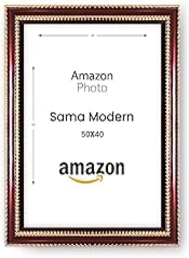 Photo Frame (50x40) - Brown in Gold Frame