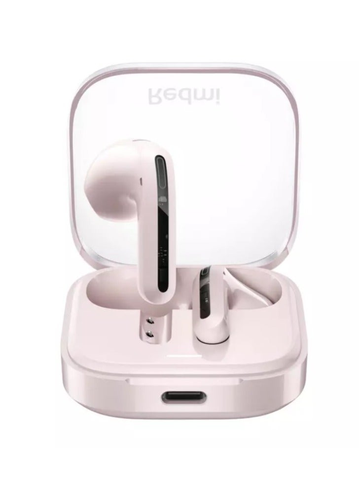 Xiaomi Redmi Buds 6 Active AI Wireless Earphones, Noise-Canceling Calls, Bluetooth 5.4, Low Latency, Deep Bass, Google Fast Pair, Fast Charging, USB Type-C, 30-Hour Battery Life, Lightweight Pink - Image 3