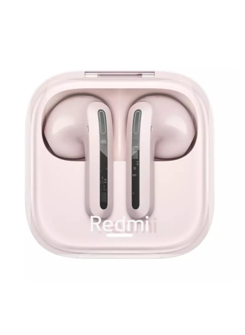 Xiaomi Redmi Buds 6 Active AI Wireless Earphones, Noise-Canceling Calls, Bluetooth 5.4, Low Latency, Deep Bass, Google Fast Pair, Fast Charging, USB Type-C, 30-Hour Battery Life, Lightweight Pink - Image 1