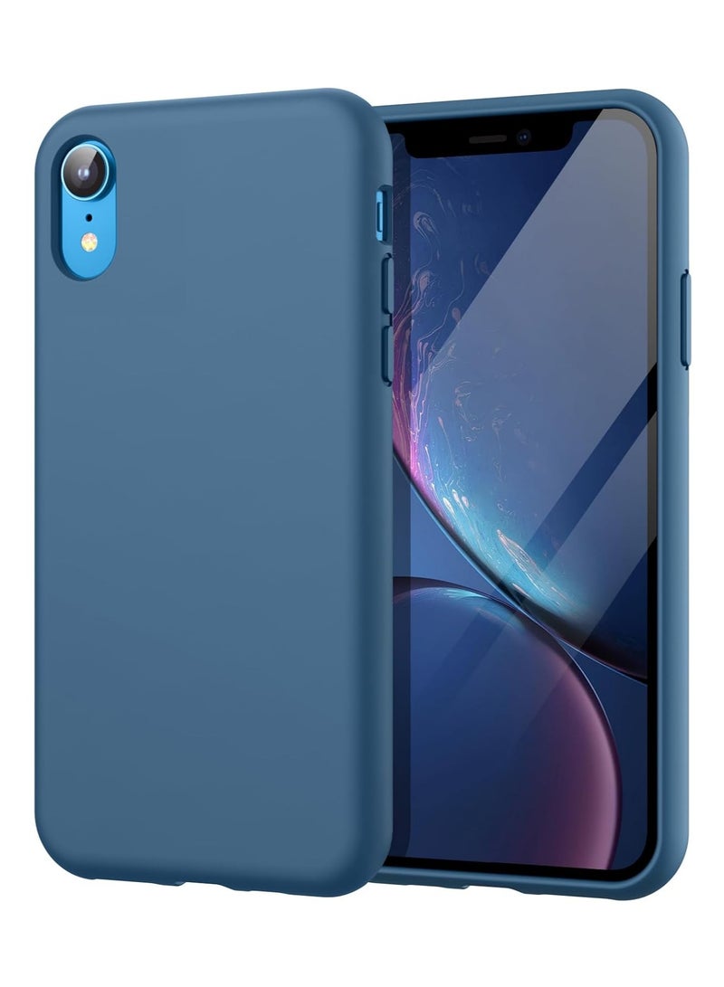 DUSALA iPhone XR Case, Liquid Silicone Phone Case for iPhone XR 6.1 Inch, Colorful Silky-Soft Protective Cover (Blue) - Image 1
