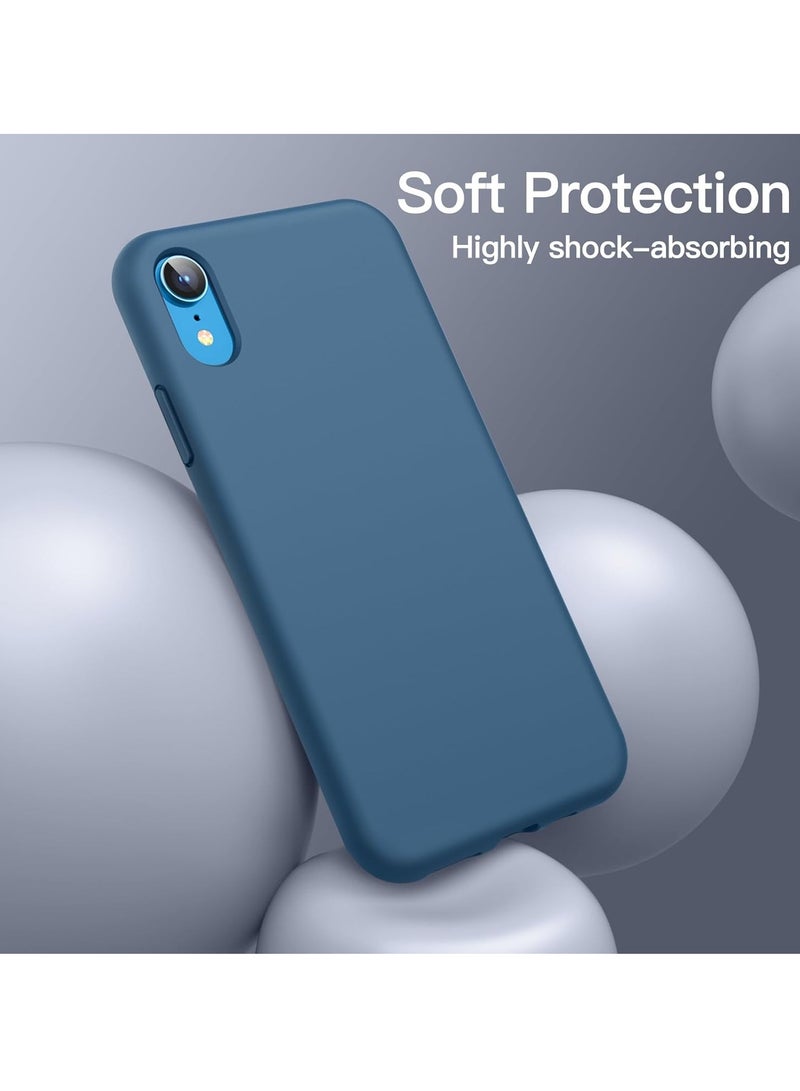 DUSALA iPhone XR Case, Liquid Silicone Phone Case for iPhone XR 6.1 Inch, Colorful Silky-Soft Protective Cover (Blue) - Image 3