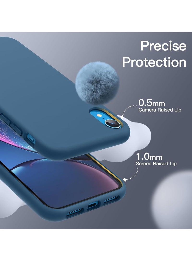 DUSALA iPhone XR Case, Liquid Silicone Phone Case for iPhone XR 6.1 Inch, Colorful Silky-Soft Protective Cover (Blue) - Image 4