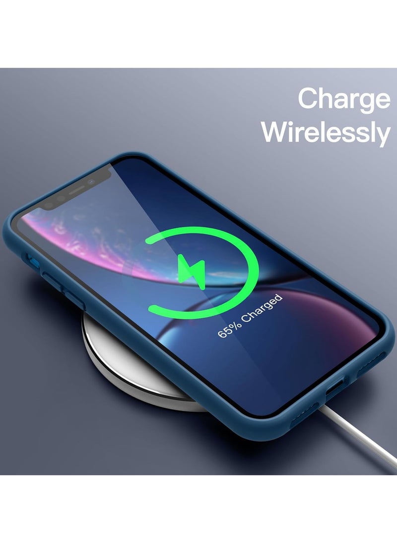 DUSALA iPhone XR Case, Liquid Silicone Phone Case for iPhone XR 6.1 Inch, Colorful Silky-Soft Protective Cover (Blue) - Image 5