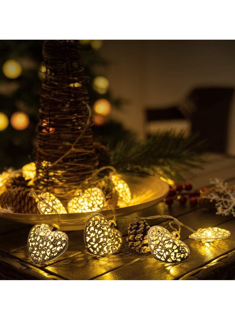 Generic String Lights LED Fairy Lights (Golden Heart, 20LED) - Image 2