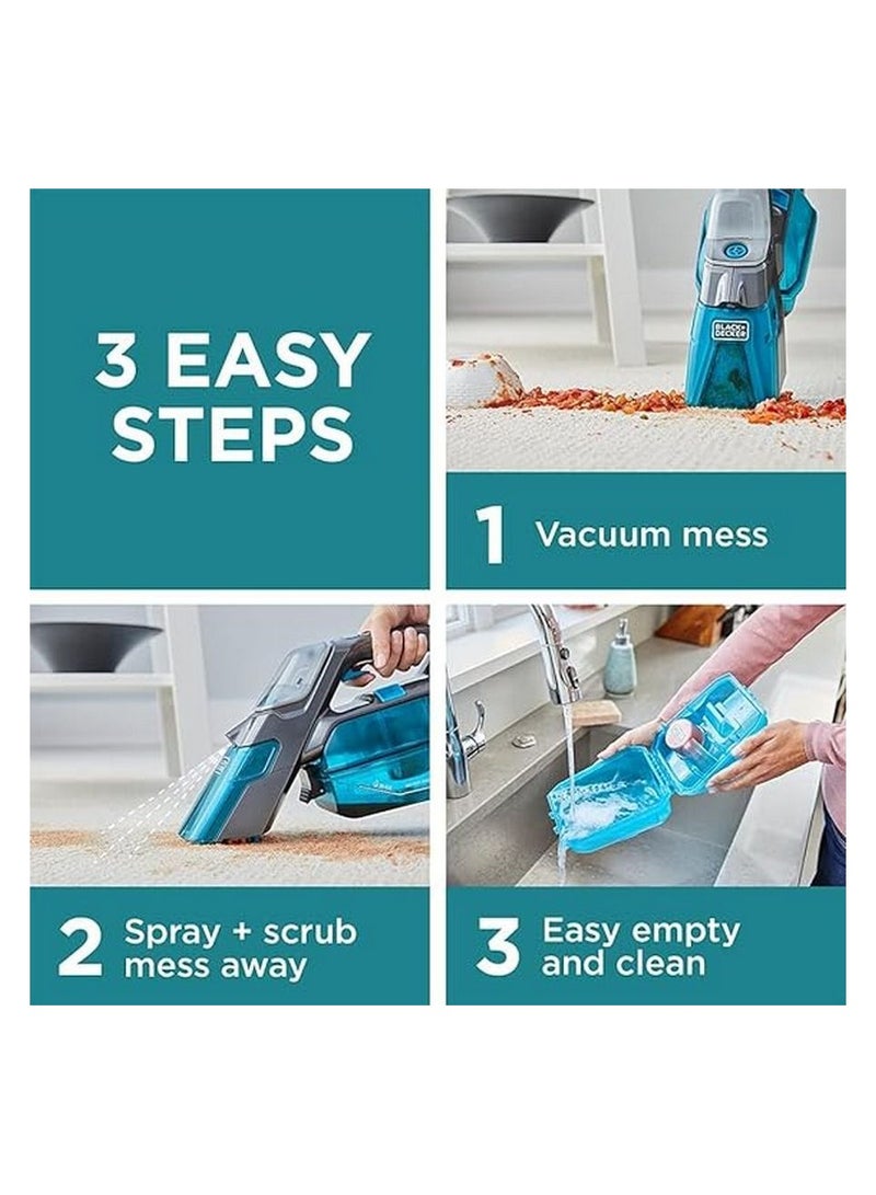 BLACK+DECKER Cordless Spillbuster Portable Carpet Cleaner 18 W BHSB315J Blue And Black - Image 5