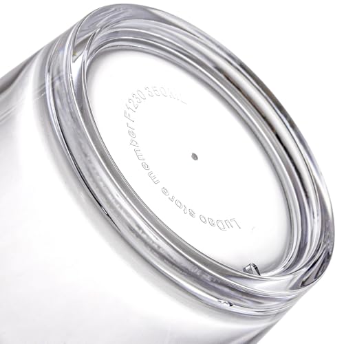 Noamus 9 Pack Plastic Drinking Glasses, 12 Oz Unbreakable Acrylic Water Tumblers, Reusable Shatter-Proof Clear Glasses, Whiskey Drinkware Cups Set for Party Kitchen, Iced Water Tea Coffee - Image 4