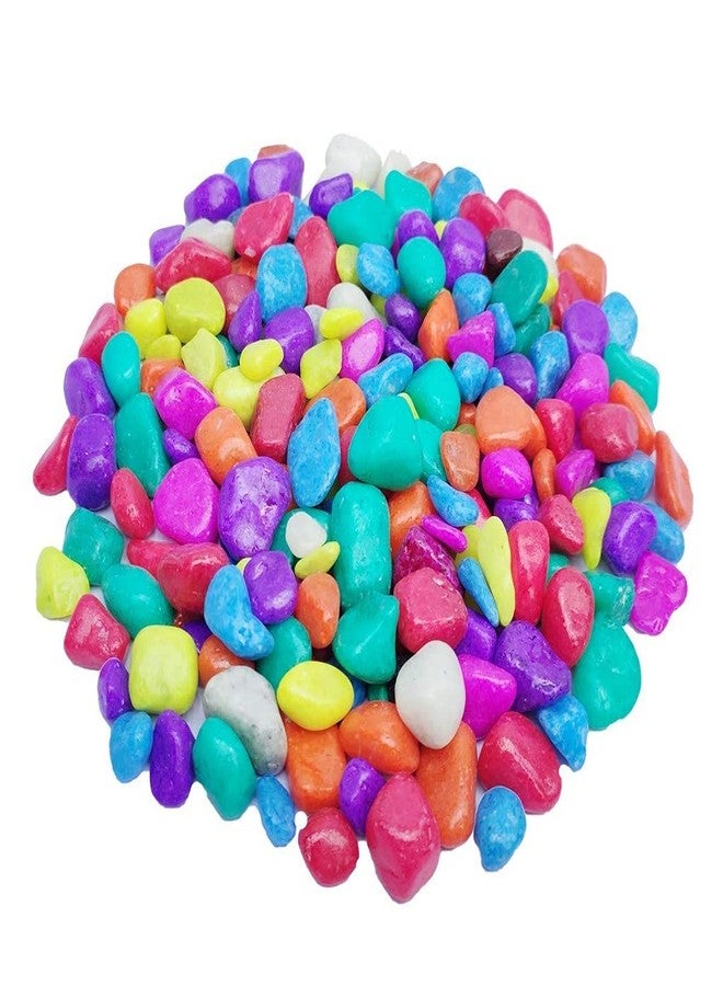 Ohhsome [5Kg] Multi Color Crystal Pebbles Pebbles Pebbles Decorative Small Stone For Garden/Lawn/Aquarium Decoration Glossy Stones For Home Decorative Vase Fillers Aquarium Fish Tank Garden Pebbles - Image 1
