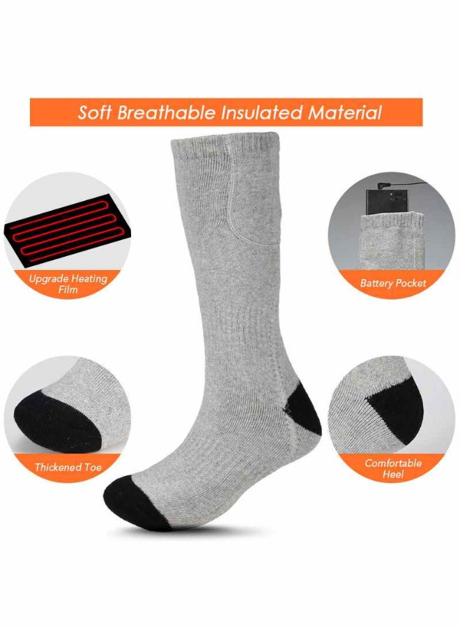 Electric Heating Warm Socks Grey - Image 2