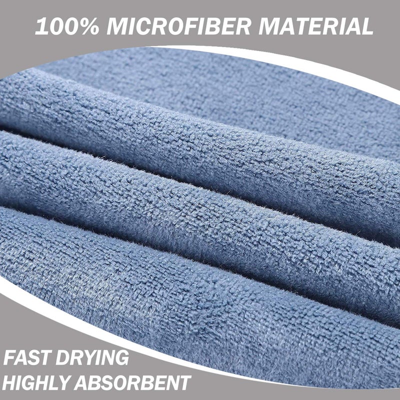BOBOR Gym Towels Set, Microfiber Sports Towel for Men and Women, Super Soft and Quick-Drying 3-Pack Set Towel, for Tennis, Yoga, Cycling, Swimming (Blue 3 Pack, 14" x 29") - Image 5