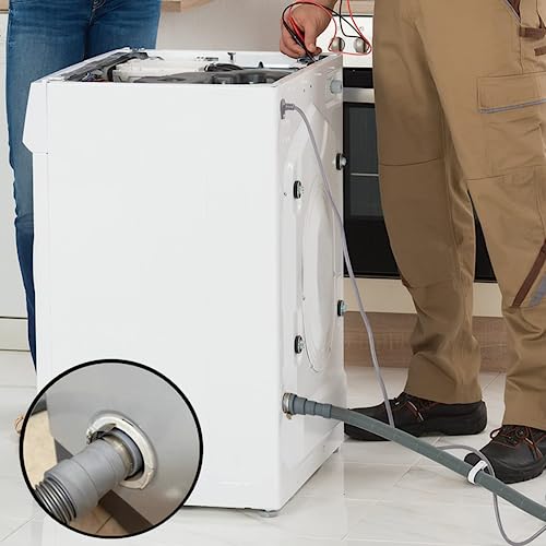 Elyfree 6.5 Feet Washing Machine Drain Hose Universal, Flexible Washer Drain Hose Extension Kits Corrugated Dishwasher Hose w/ 1 Adapter 4 Clamps 1 U-Bend Holder - Image 2