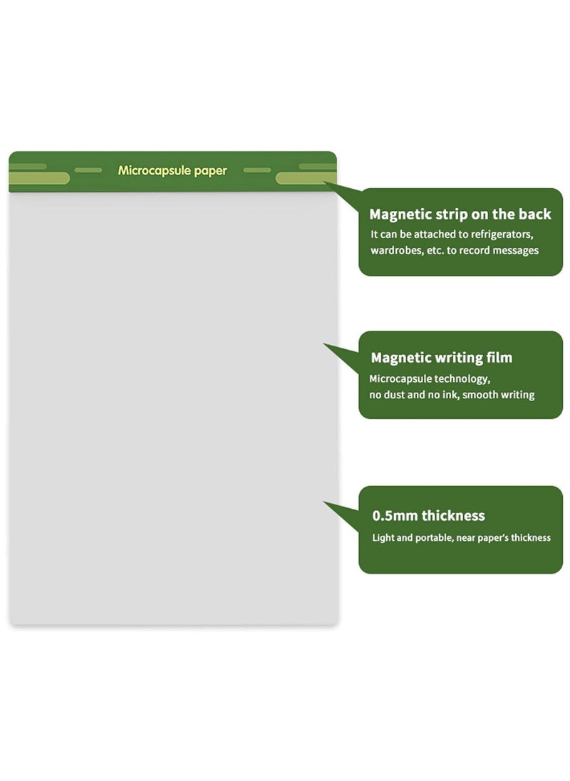 Beauenty - Reusable Notebook Memo Without Ink, Portable Small Sticky Notes for Home School Supplier and Desk Accessories, Magnetic Microcapsule Dry Erase Board（8.5 inches） - Image 1