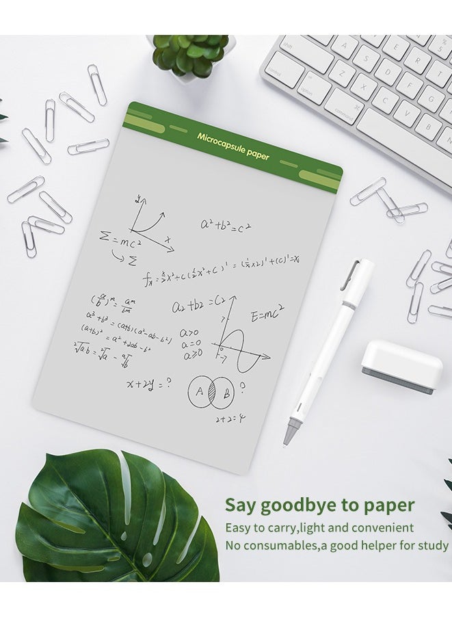 Beauenty - Reusable Notebook Memo Without Ink, Portable Small Sticky Notes for Home School Supplier and Desk Accessories, Magnetic Microcapsule Dry Erase Board（8.5 inches） - Image 1