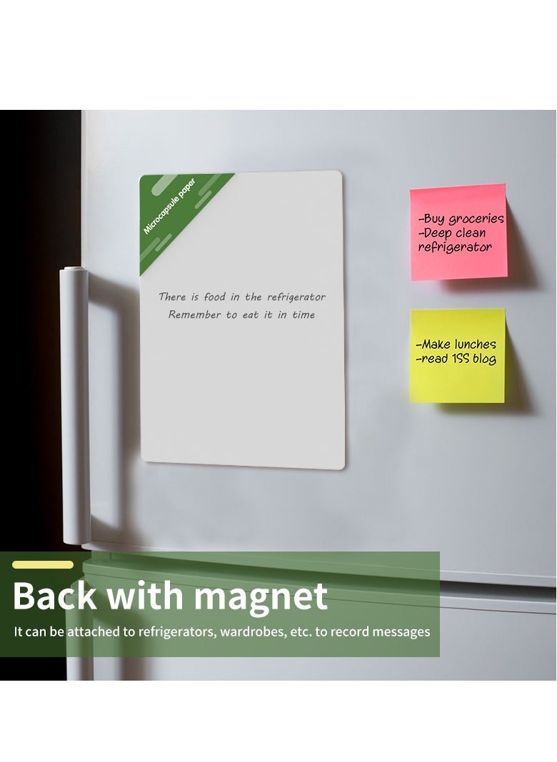 Beauenty - Reusable Notebook Memo Without Ink, Portable Small Sticky Notes for Home School Supplier and Desk Accessories, Magnetic Microcapsule Dry Erase Board（8.5 inches） - Image 1