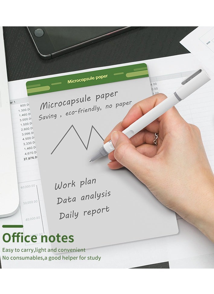 Beauenty - Reusable Notebook Memo Without Ink, Portable Small Sticky Notes for Home School Supplier and Desk Accessories, Magnetic Microcapsule Dry Erase Board（8.5 inches） - Image 1