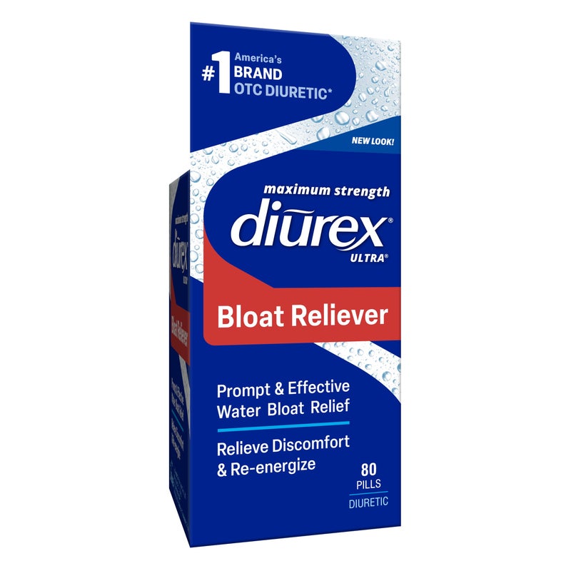 Diurex Ultra Re-Energizing Water Pills - Relieve Water Bloat - Feel Better & Less Heavy - 80 Count - Image 1