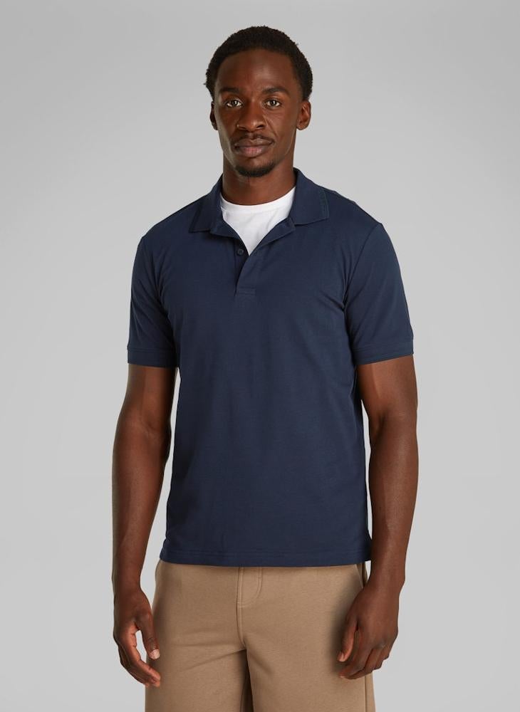 CALVIN KLEIN - Slim Thermo Tech Pique Short Sleeve Polo - Image 1