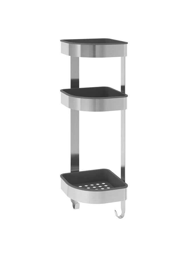 Zaboon Corner wall shelf unit, stainless steel, 19x58 cm - Image 1