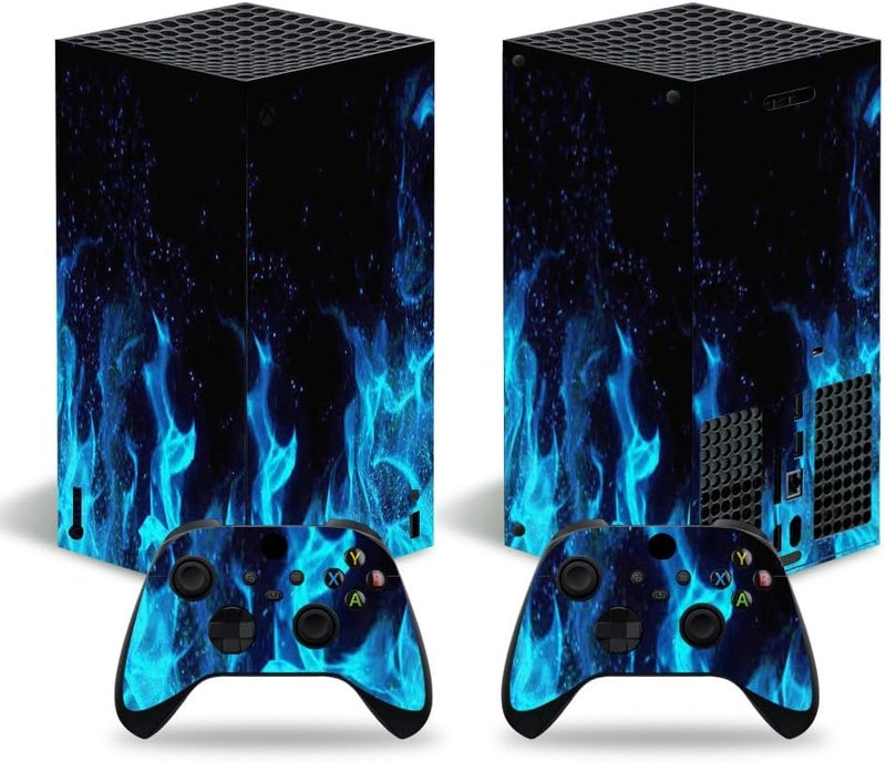 Xbox Series X Digital Stickers Full Body Vinyl Skin Decal Protective Cover for Microsoft Xbox Series X Digital Console and Controllers (Series X Digital fire)