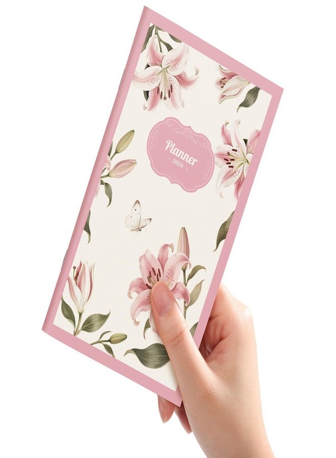 LOAPEM 2026 Planner, Monthly, 3.8" x 6.5", Pocket Size, January 2026 - December 2026, Floral Organizer Daily & Yearly Schedule for Work, School & Women - Pink - Image 2