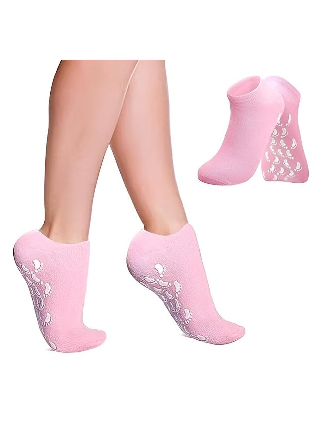 Moisturizing Gel Silicone Socks for Dry and Cracked Heels – Ultra-Soft Reusable Foot Care Socks for Deep Hydration, Healing, and Soft Smooth Skin – Nighttime Spa Treatment for Women and Men - Image 1