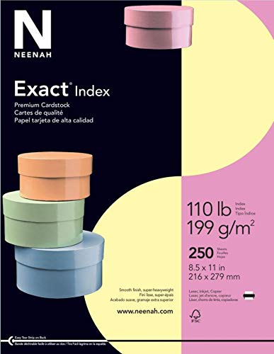 Neenah Wausau Exact Index Cardstock, 110 lb, 8.5 x 11 Inch, Pastel Canary, 250 Sheets (48548) - Image 4
