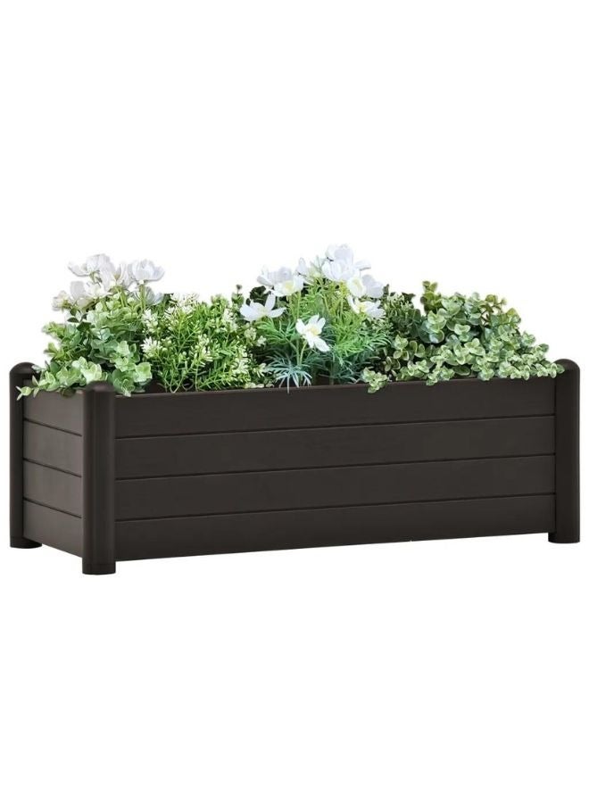 vidaxl vidaXL Garden Raised Bed PP Anthracite 100x43x35 cm - Image 1