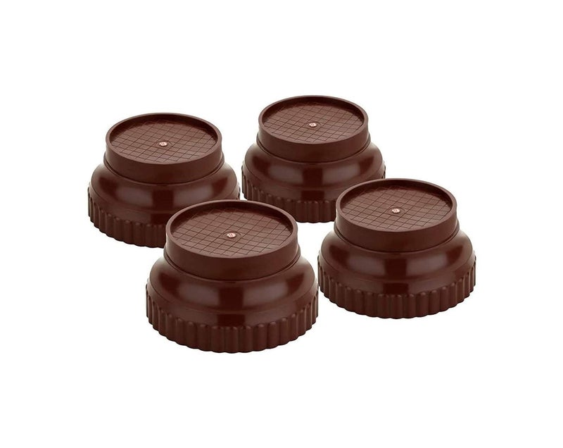 PUTHAK MultiPurpose 4 Pieces Round Plastic LegsFoot and Stand for SofaSleeping BedDinning Table and Dressing Table Wood and Steel Furniture - Image 1