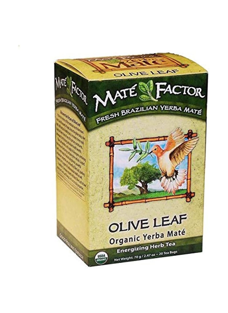 The Mate Factor - Olive Leaf Organic Yerba Mate, 20 Tea Bags - Image 1