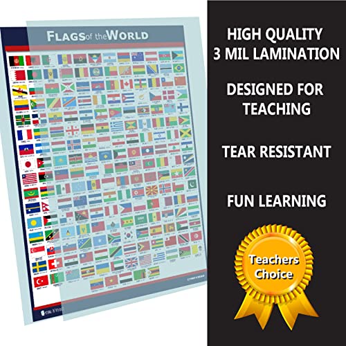 Young N Refined World Flags Educational Poster Laminated Young N Refined (15x20) - Image 2