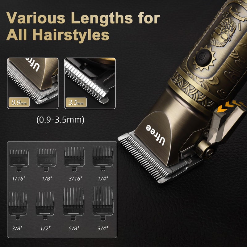 Ufree Hair Clippers for Men Professional with Beard Trimmer, Barber Clippers and Trimmers Set, Electric Razor Shavers for Men, Cordless Mens Grooming Kit for Nose, Face, Hair, Gifts - Image 4