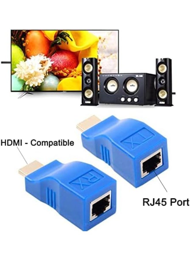 HDMI Extender Over Single CAT6 Cable – 30M 1080P Full HD – Plug & Play with Power Adapters – Lightweight Plastic Design – For TV, CCTV, Projectors  - Image 5
