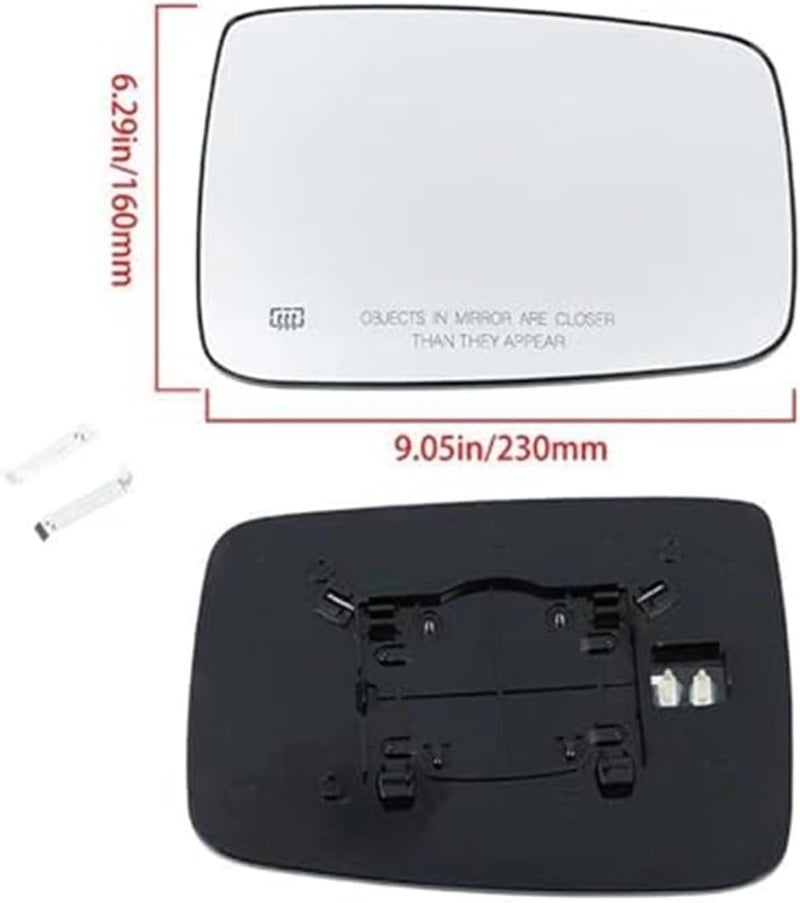 Wivplex Heated Clear Rearview Mirror Glass for Dodge Ram - Image 3