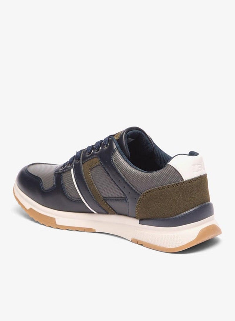 LBL by Shoexpress Men Panelled Sneakers with Lace-Up Closure - Image 2