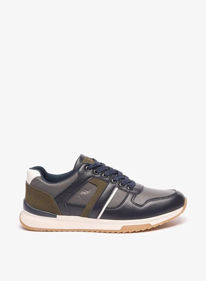 LBL by Shoexpress Men Panelled Sneakers with Lace-Up Closure