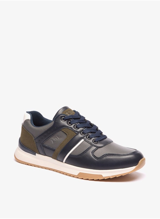 LBL by Shoexpress Men Panelled Sneakers with Lace-Up Closure  - Image 1
