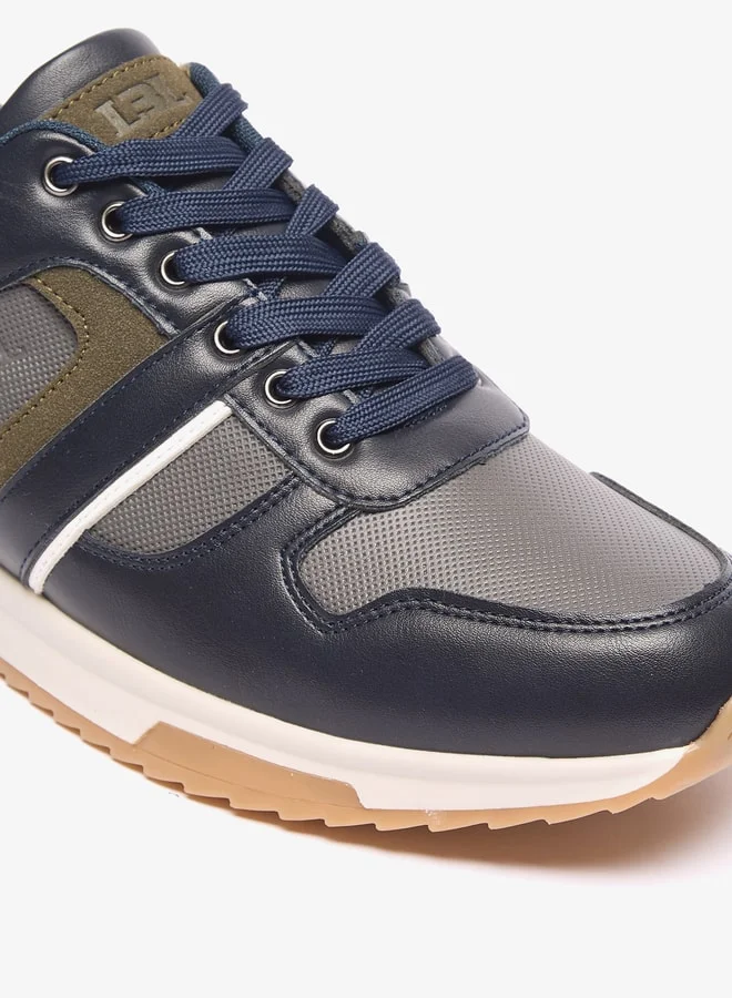 LBL by Shoexpress Men Panelled Sneakers with Lace-Up Closure