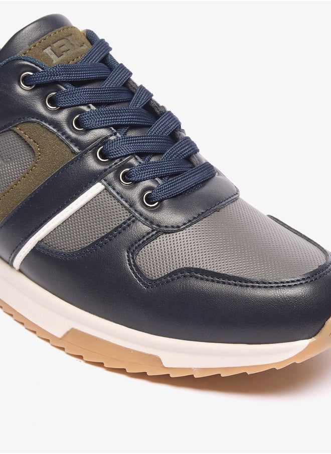 LBL by Shoexpress Men Panelled Sneakers with Lace-Up Closure  - Image 5
