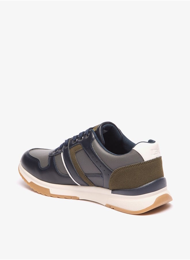 LBL by Shoexpress Men Panelled Sneakers with Lace-Up Closure  - Image 2