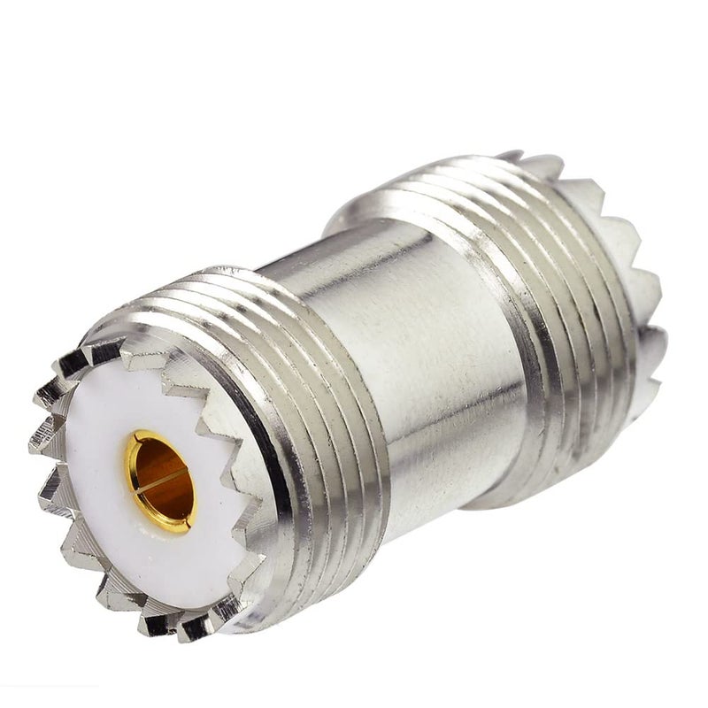 Superbat SO239 Barrel Connector 5-Pack UHF PL259 Female to Female Coax Coaxial Adapter Coupler for CB Ham Radio Antenna SWR Meter Cable - Image 2