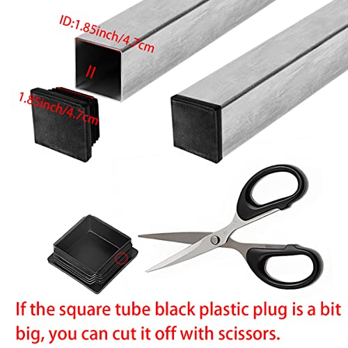 FRIGIIRE (Pack of 10)2" Square Tubing Black Plastic Plug,2 Inch End Cap 2"x2" 2x2 Fence Post Pipe Cover Tube Chair Glide Insert Finishing Plug - Image 4