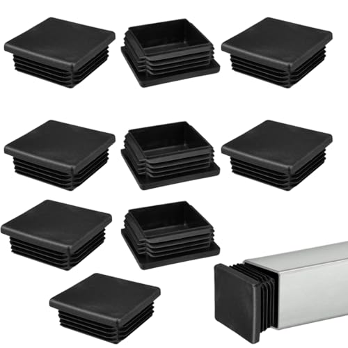 FRIGIIRE (Pack of 10)2" Square Tubing Black Plastic Plug,2 Inch End Cap 2"x2" 2x2 Fence Post Pipe Cover Tube Chair Glide Insert Finishing Plug - Image 1