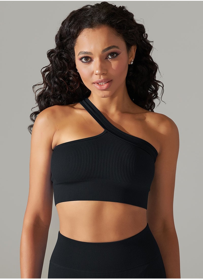 Loquat High Elastic Running Sports Fitness Yoga Bra Black  - Image 2