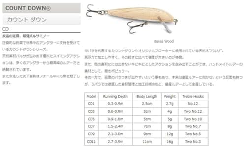 Rapala Countdown 01 Fishing lure, 1-Inch, Brown Trout - Image 2