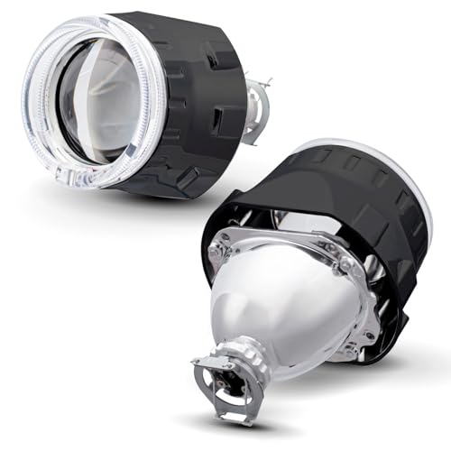 YUFANYA 2.5 Inch H1 8.1 Ver Bixenon Projector Lens High&Low Beam Function with Black Shrouds Mask,Fit for H1 H4 H7 Car Motorcycle Retrofit - Image 1
