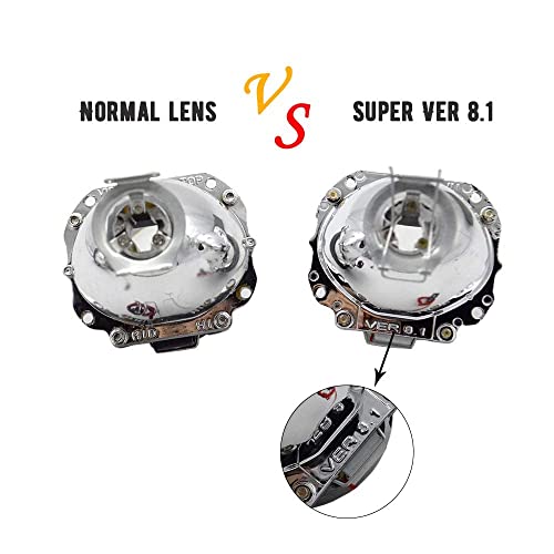 YUFANYA 2.5 Inch H1 8.1 Ver Bixenon Projector Lens High&Low Beam Function with Black Shrouds Mask,Fit for H1 H4 H7 Car Motorcycle Retrofit - Image 5